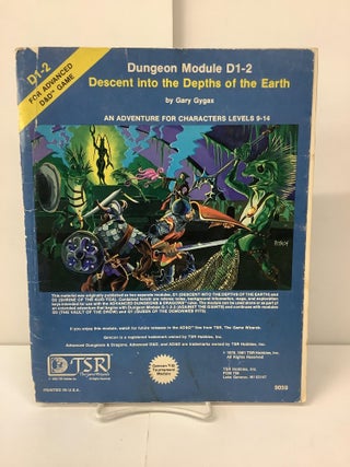 Item #100217 Descent to the Depths of the Earth; Dungeon Module D1-2; Dungeons & Dragons 9059....