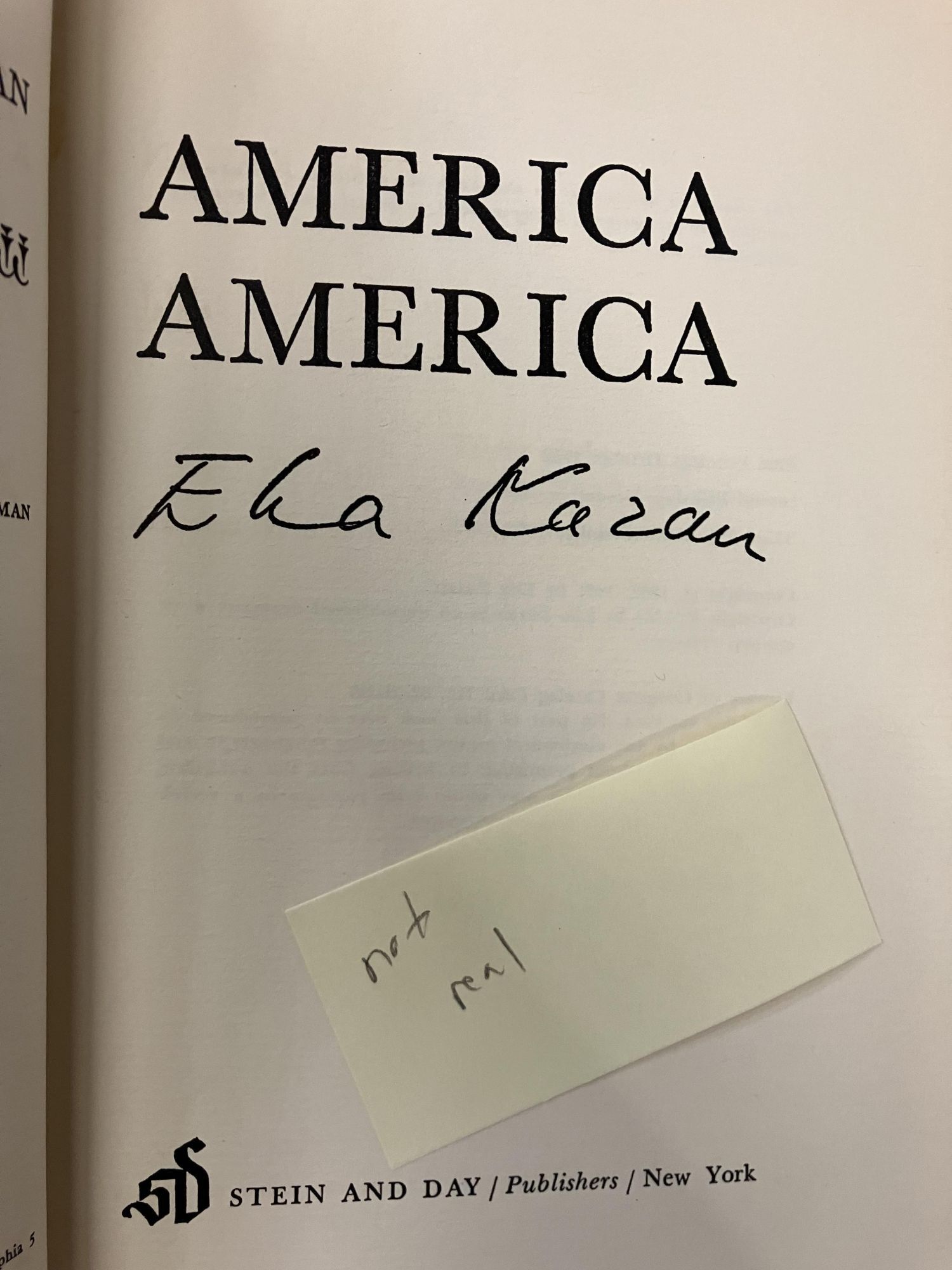 america-america-elia-kazan-signed
