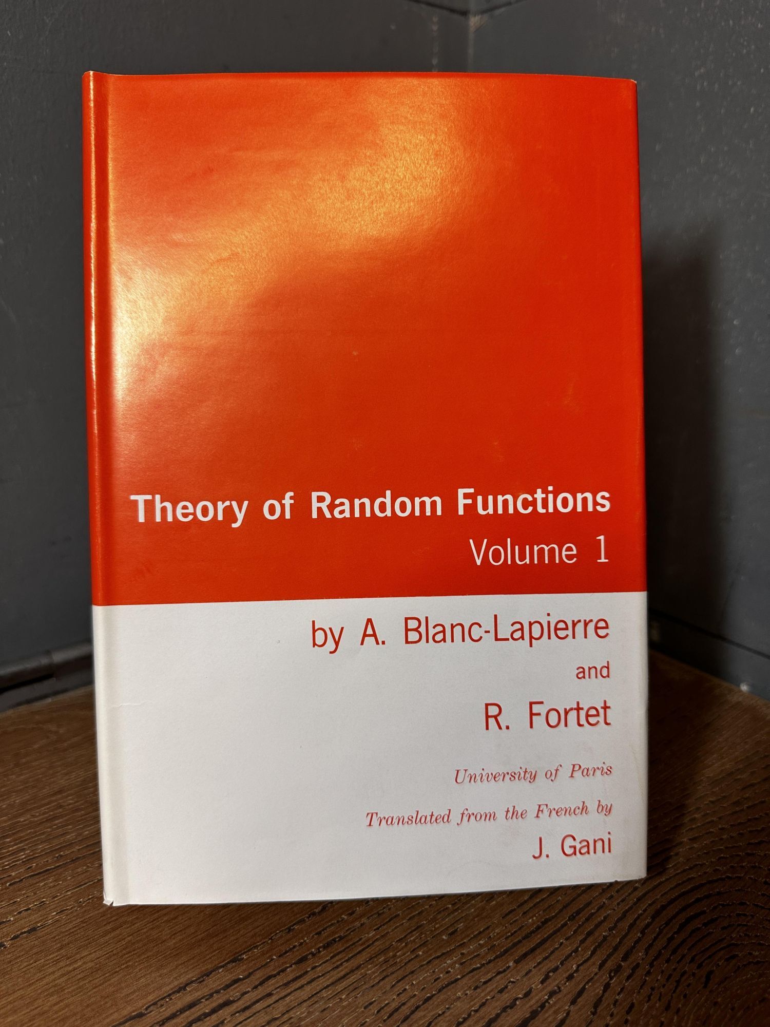 Random Function Book Theory of Random Functions 2 Volume set | A. Blanc-Lapierre, R. Fortet ...
