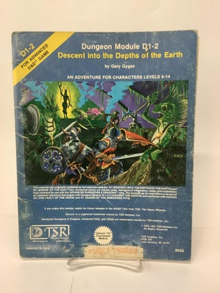 Item #101235 Descent Into the Depth of the Earth; Dungeon Module D1-2, For Advanced Dungeons &...