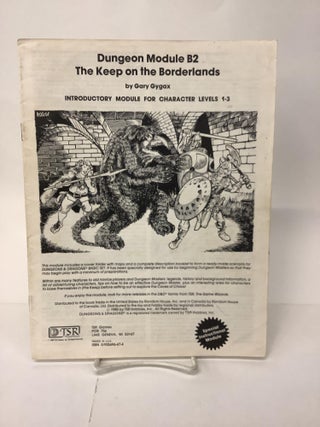 Item #101301 The Keep on the Borderlands; Dungeon Module B2; Dungeons & Dragons Basic 9034. Gary...