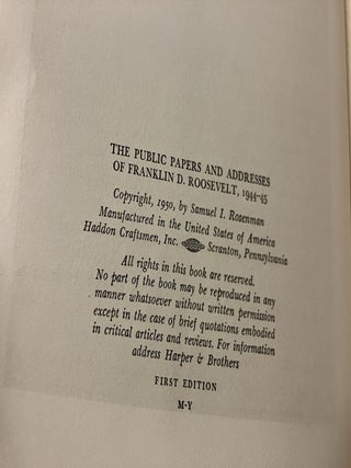 The Public Papers and Addressed of Franklin D. Roosevelt: 1944-45 ...