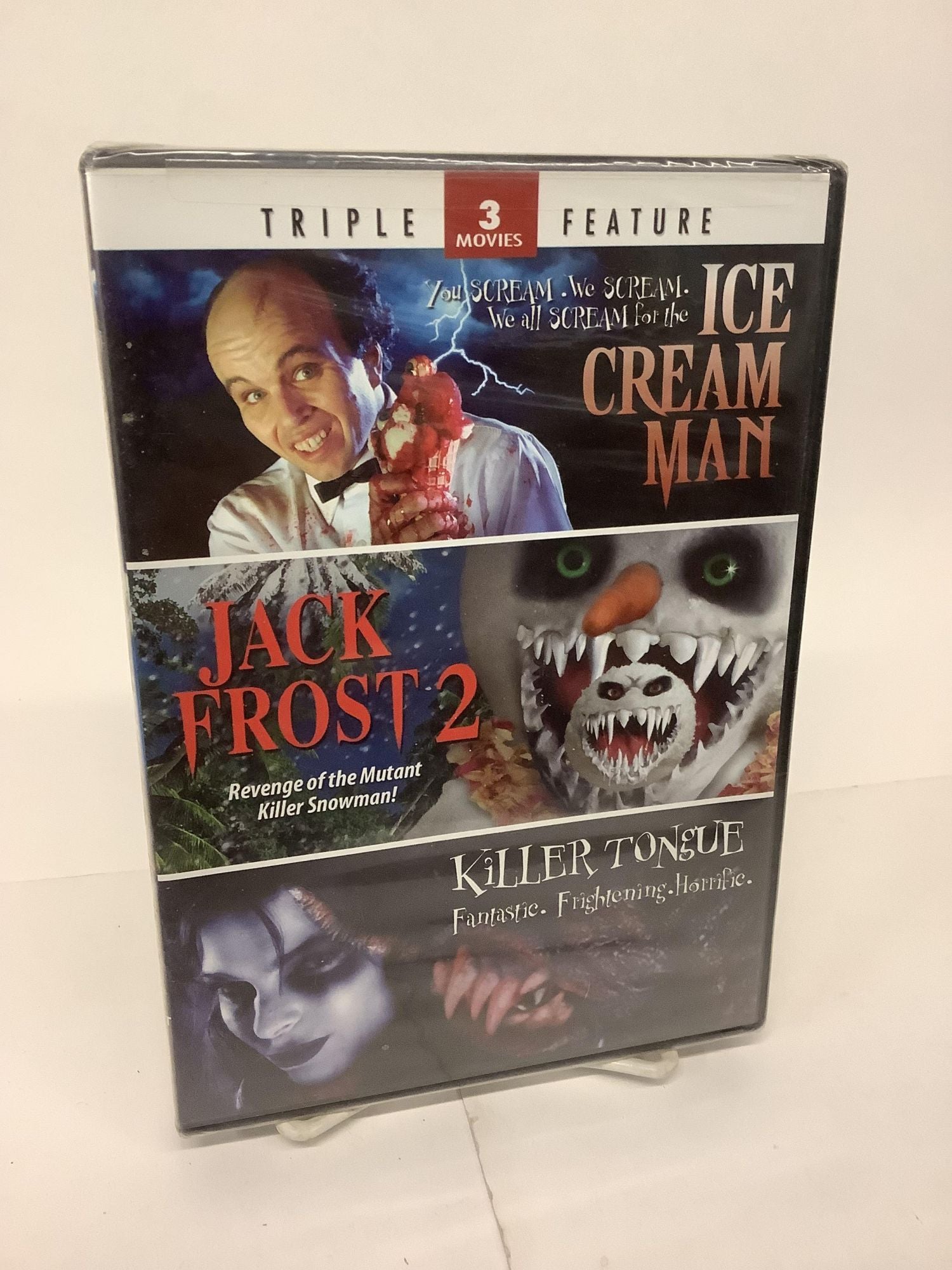 Ice Cream Man, Jack Frost 2, Killer Tongue, DVD triple-feature horror