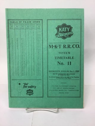 Item #101793 M-K-T R.R. Co. System Timetable No. 11