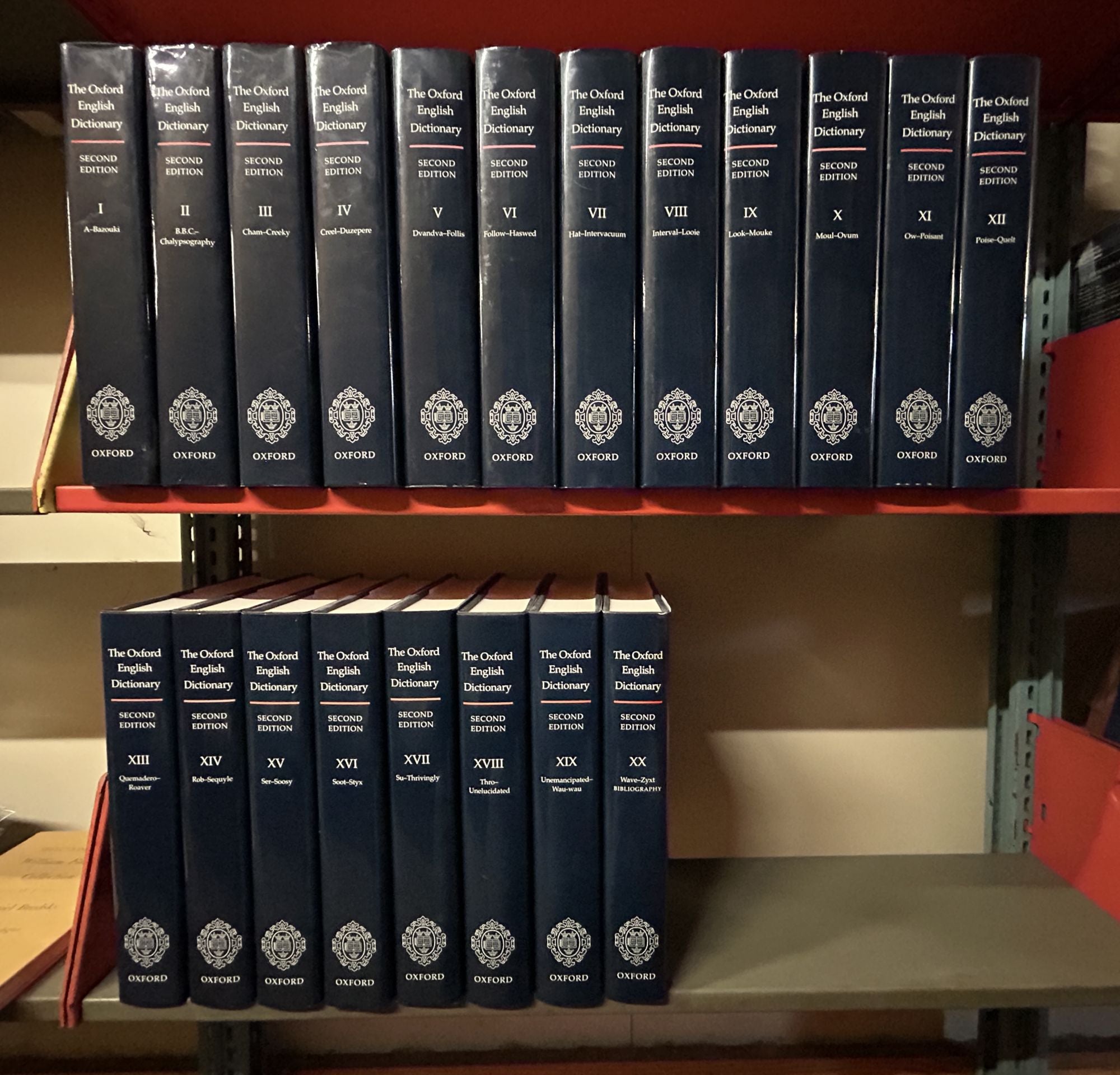 The Oxford English Dictionary, Volume 1-20, 20 Volume Set by James A. H.  Murray, Ed, Henry Bradley, Ed on Chamblin Bookmine