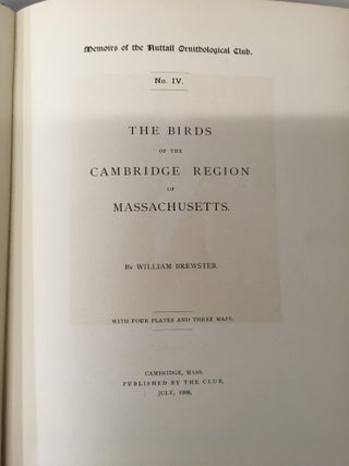 The Birds of the Cambridge Region of Massachusetts