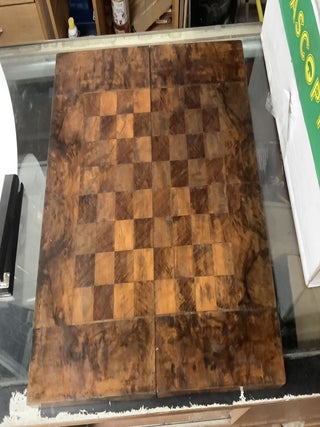 Burl/Fruitwood Wooden Folding Chess Checkers Backgammon Board