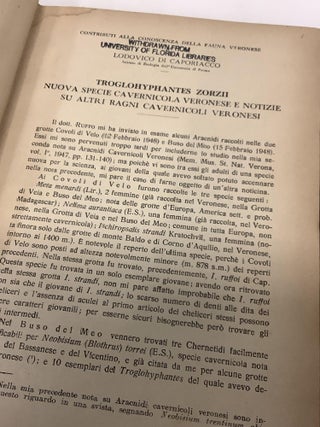 Istituto di Zoologia, R. Universita di Firenze [Institute of Zoology, University of Florence], Bound Scientific Bulletins