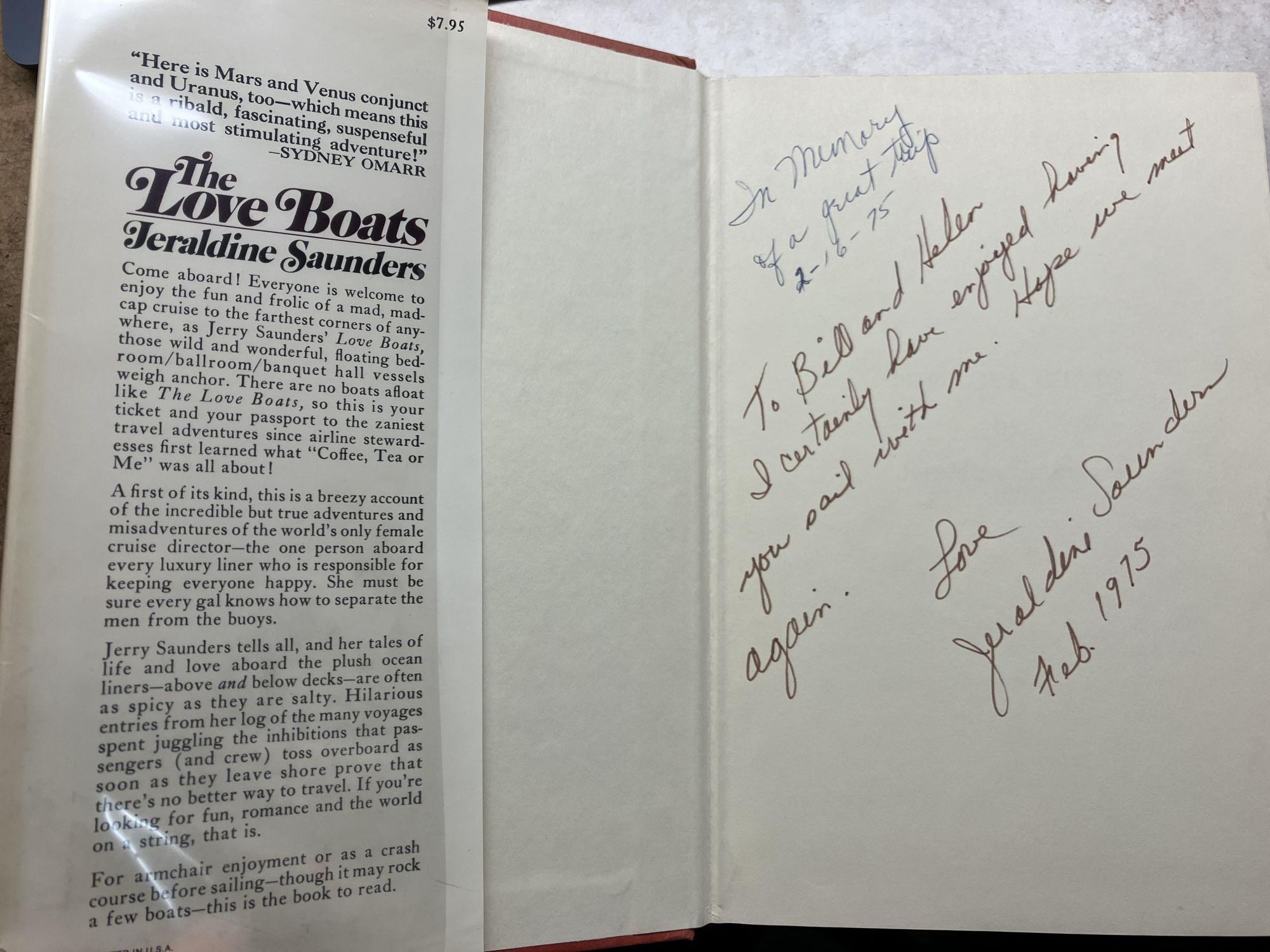 The Love Boats | Jeraldine Saunders | Signed
