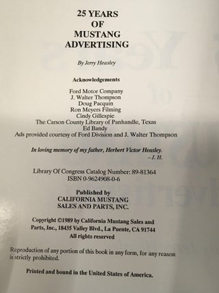 25 Years of Mustang Advertising