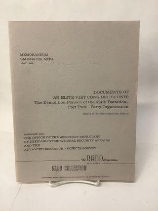 Item #108737 Documents of an Elite Viet Cong Delta Unit: The Demolition Platoon of the 514th...