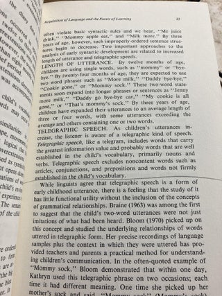 Birth to Three: Developmental Learning and the Handicapped Chid