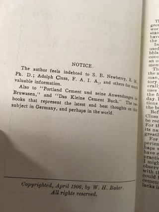 The Cement Worker's Handbook