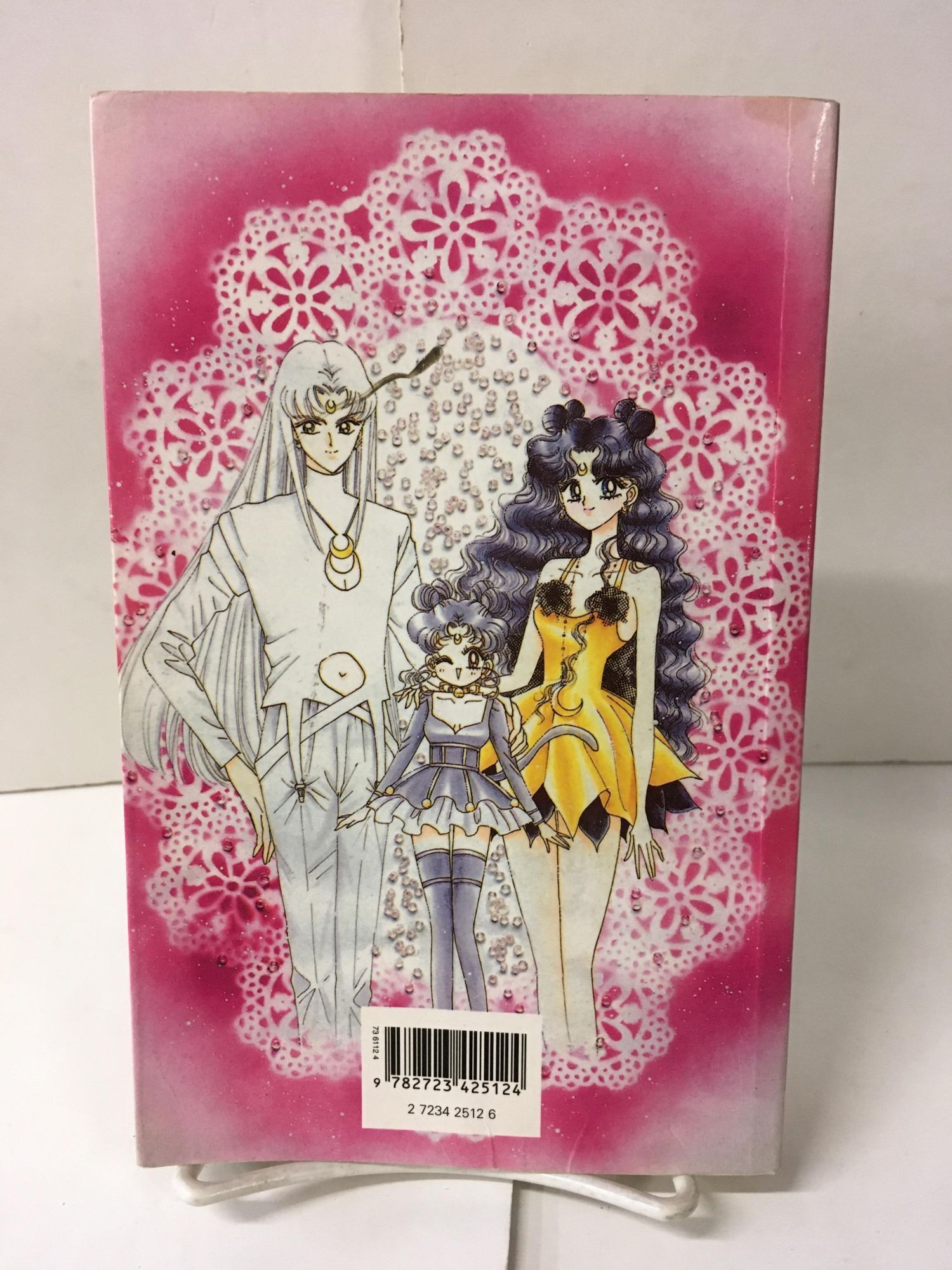 Dos d’un exemplaire de Sailor Moon, volume 18, édition française Glénat, avec code-barres visible
