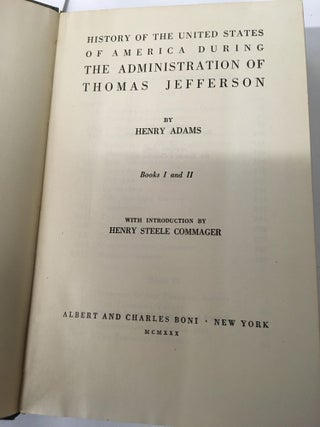 History of the United States of America During the Administration of Thomas Jefferson