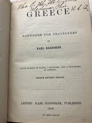 Baedeker's Greece: Handbook for Travellers