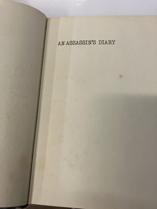 An Assassin's Diary