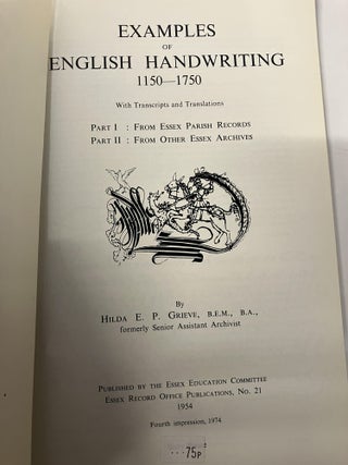 Examples of English Handwriting 1150-1750