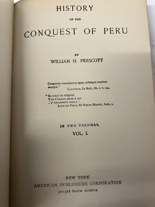 History of the Conquest of Peru