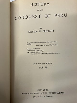 History of the Conquest of Peru