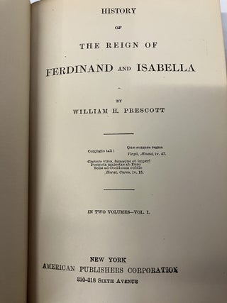 History of the Reign of Ferdinand and Isabella