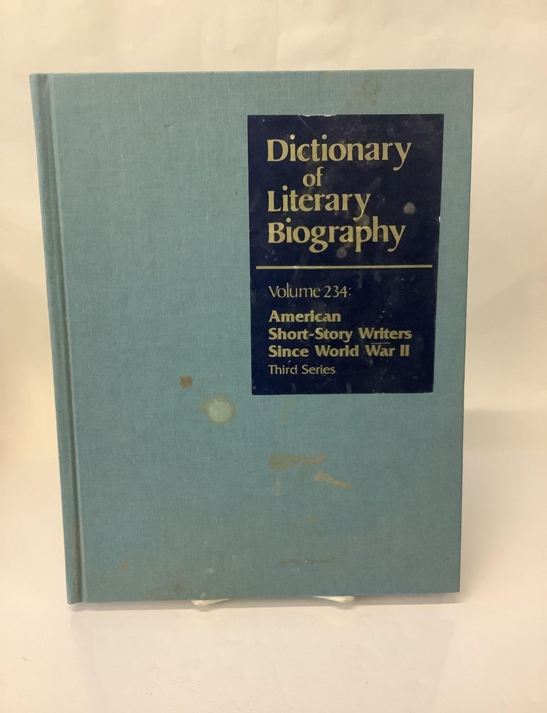 Dictionary of Literary Biography, Volume 234: American Short-Story ...