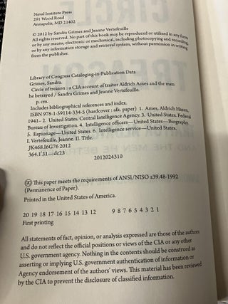 Circle of Treason: A CIA Account of Traitor Aldrich Ames and the Men He Betrayed