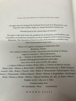 The Column of Marcus Aurelius: The Genesis and Meaning of a Roman Imperial Monument