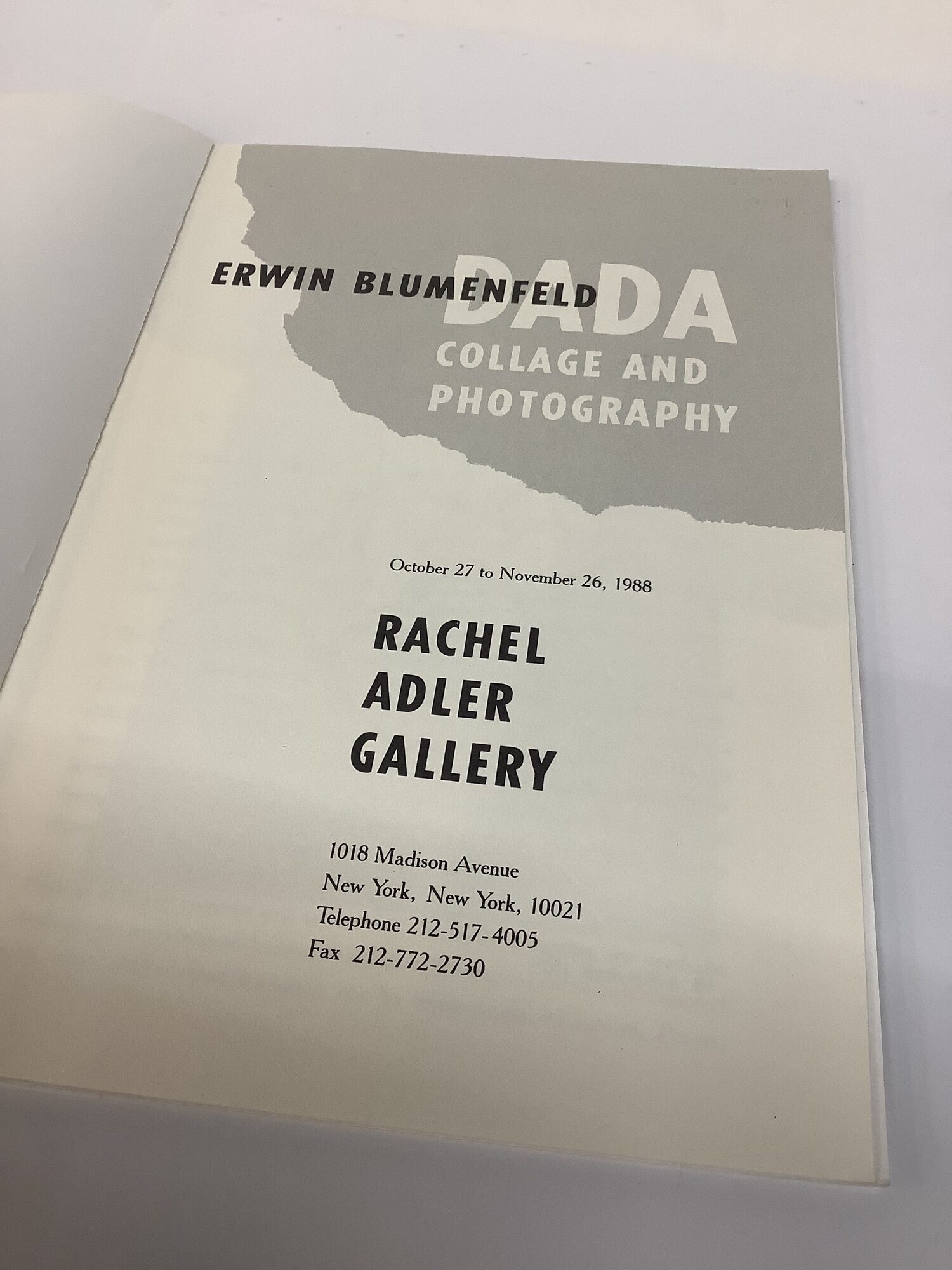 Erwin Blumenfeld: Dada Collage and Photography: Rachel Adler Gallery ...