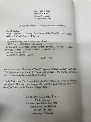 Out of the Muck: A History of the Broward Sheriff's Office, 1915-2000