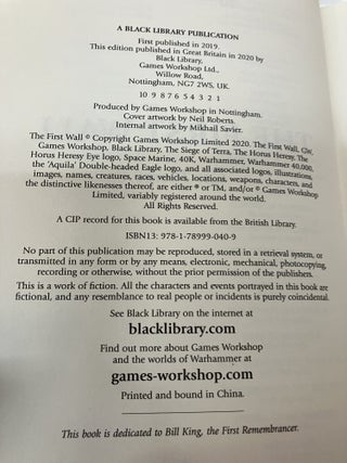 The First Wall: The Horus Heresy Siege of Terra