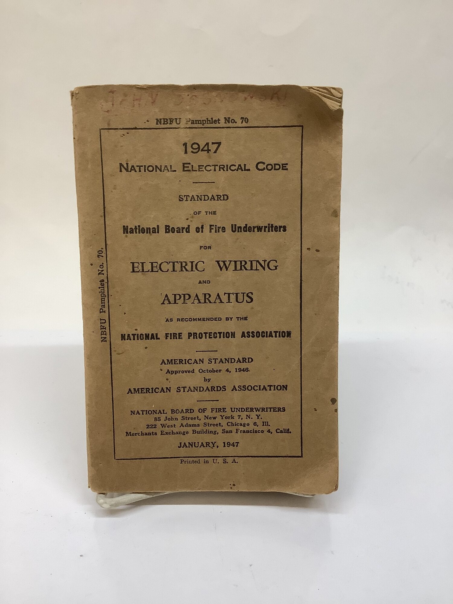 1947 National Electrical Code Standard of the National Board of Fire ...