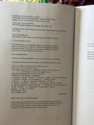 The Institutional Framework of Russian Serfdom