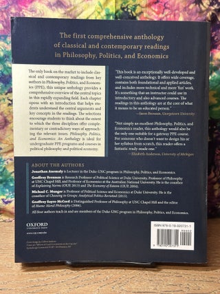 Philosophy, Politics, and Economics: An Anthology