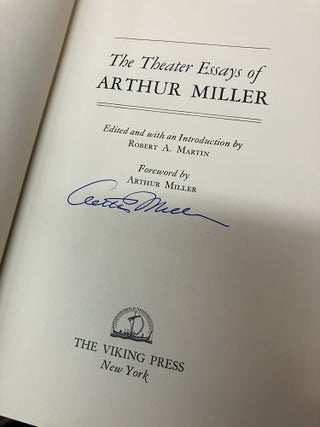 The Theater Essays of Arthur Miller