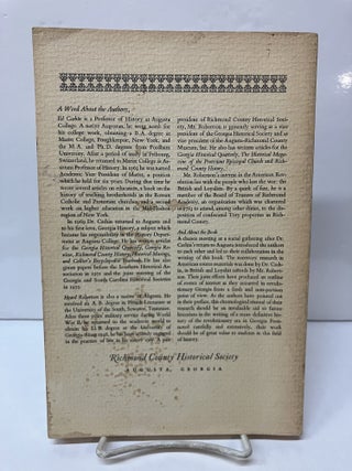 Augusta & the American Revolution: Events in the Georgia Back Country, 1773-1783