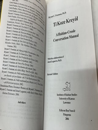 Ti Koze Kreyol: A Haitiain-Creole Conversation Manual