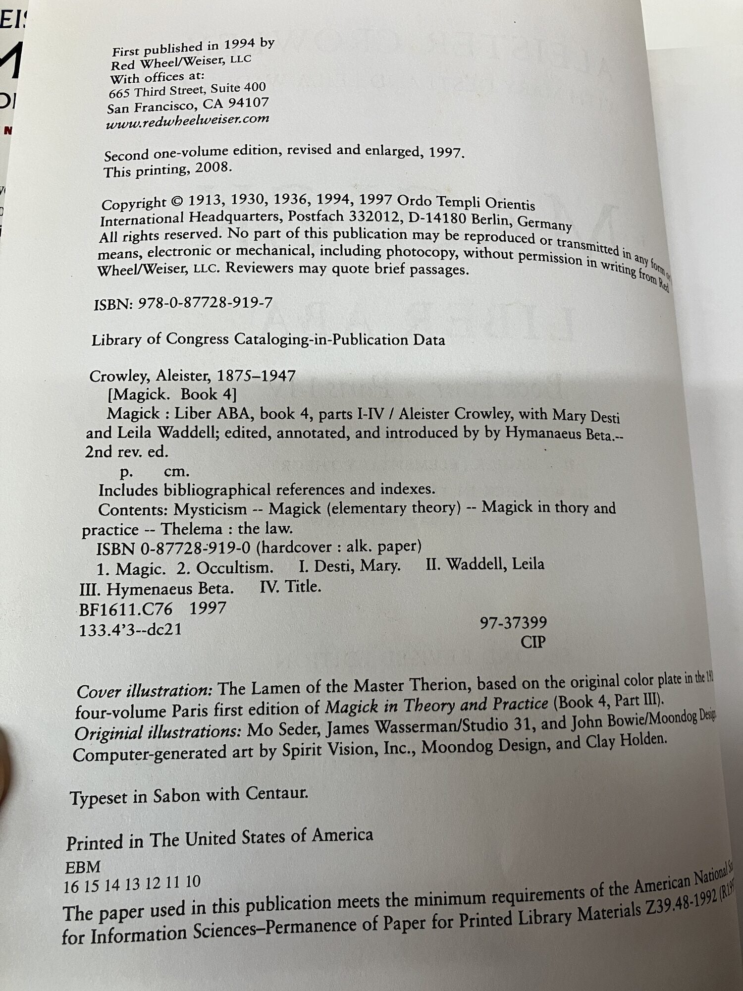 Magick Liber ABA, Book 4 | Aleister Crowley, Mary Desti, Leila Waddell ...