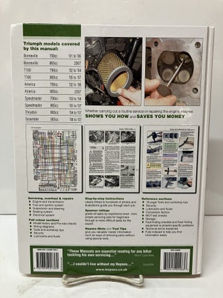 Triumph Bonneville, T110, Speedmaster, America, Thruxton and Scrambler Service and Repair Manual 2001 to 2007