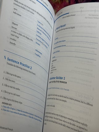 Living Language: French (set including Essential, Intermediate, Advanced, Notebook and 9 CDs)