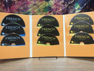 Living Language: French (set including Essential, Intermediate, Advanced, Notebook and 9 CDs)