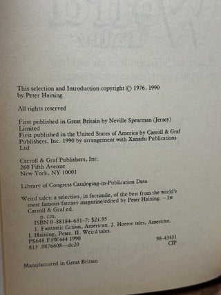 Weird Tales: A Facsimile Selection of the World's Greatest Fantasy Magazine