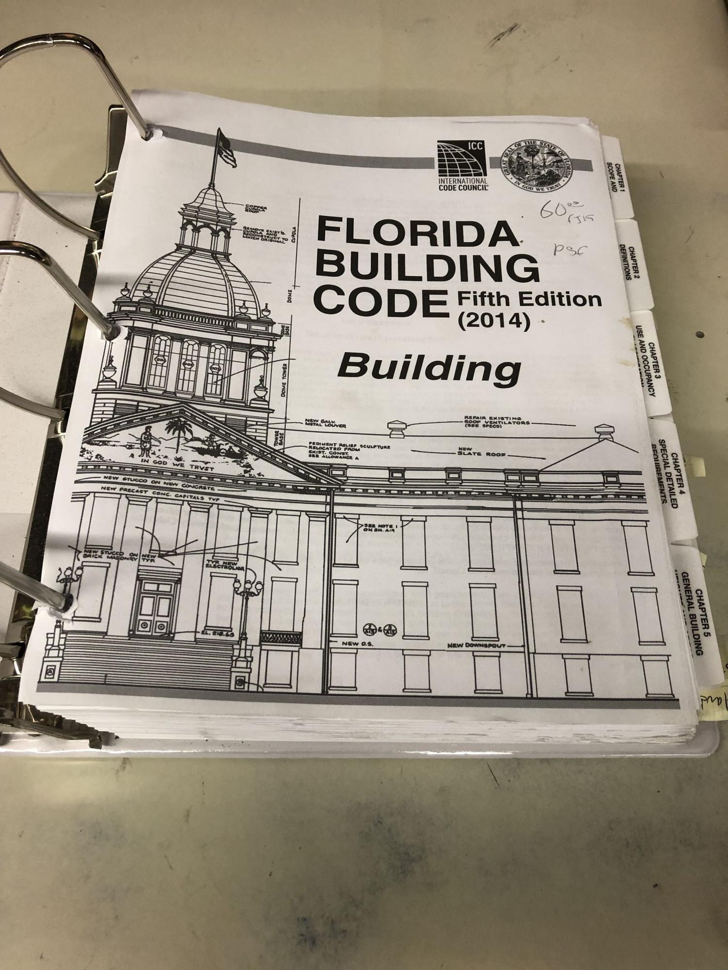 Florida Building Code Book Florida Building Code 5th ed 2014 Building Loose Leaf