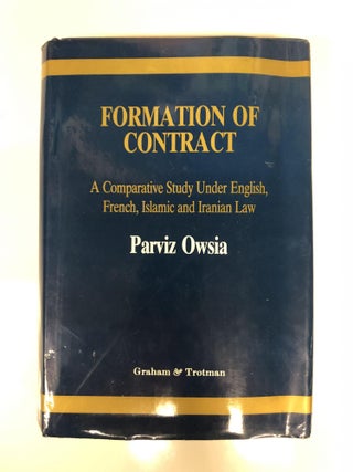 Item #63876 Formation of Contract. Parviz Owsia