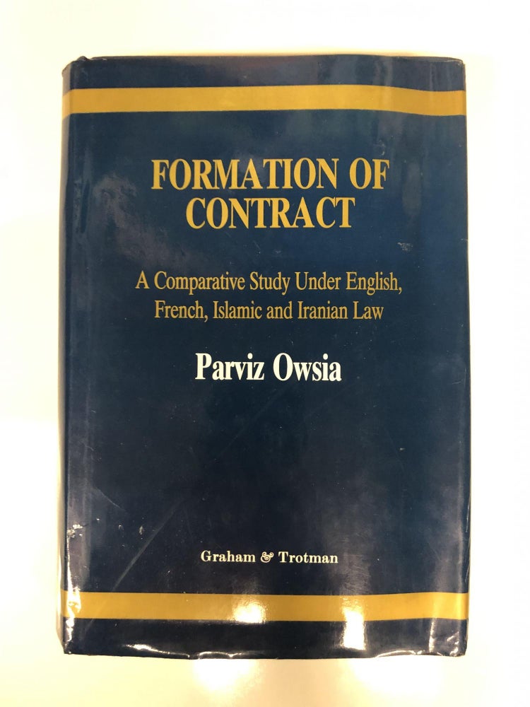 Item #63876 Formation of Contract. Parviz Owsia.