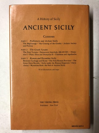 A History of Sicily; Ancient Sicily to the Arab Conquest