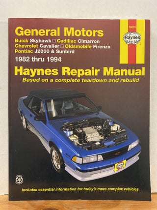 Item #65740 General Motors J-Cars Automotive Repair Manual: 1982 Through 1994 - Buick Skyhawk;...