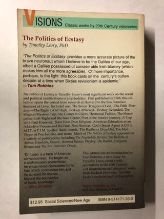 The Politics of Ecstasy (Visions Series)