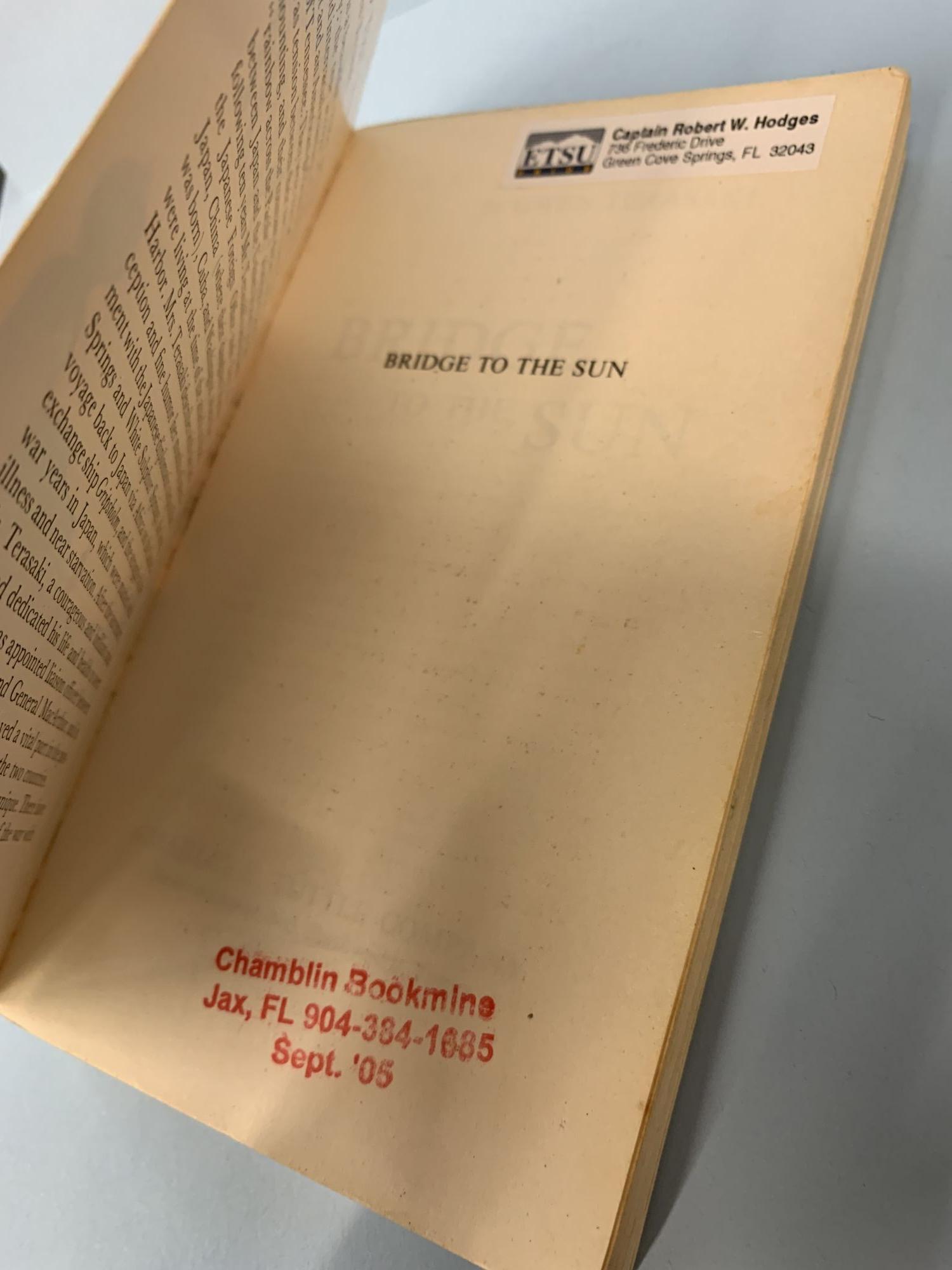 Bridge to the Sun Gwen Terasaki 1st ed. 4th printing