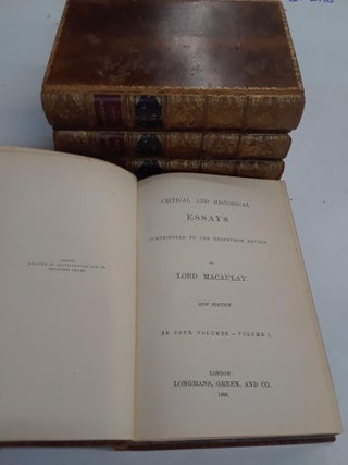 Critical and Historical Essays Contributed to the Edinburgh Review